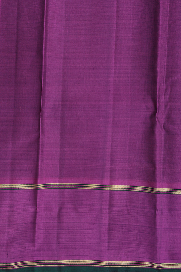 Kanchipuram Silk Saree In Grey With Paai Madippu Kattam Design