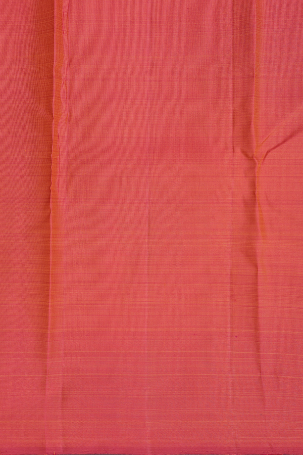 Kanchipuram Silk Saree In Plain Dark Pink With Paisley Pallu