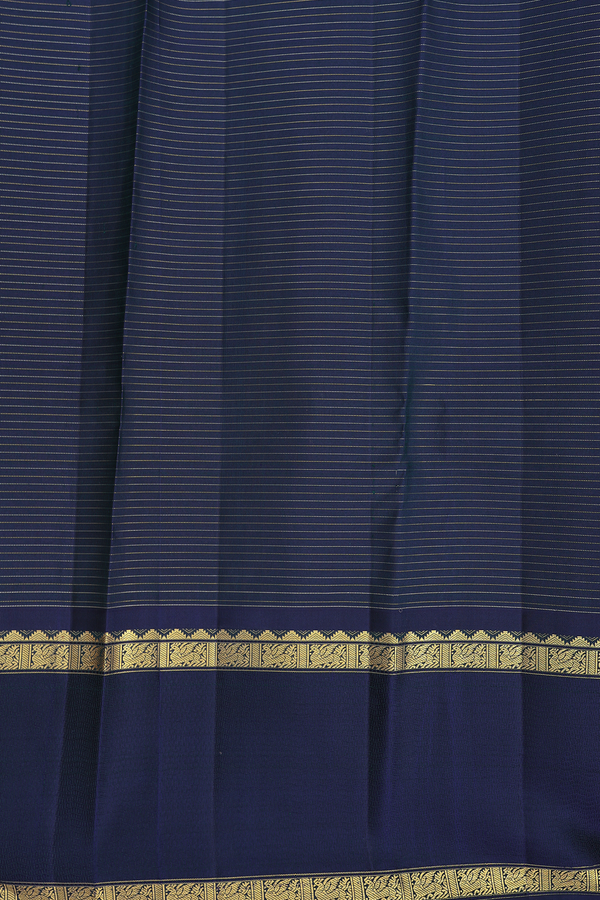 Kanchipuram Silk Saree In Off White Along Checks With Buttas