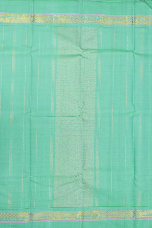 Kanchipuram Silk Saree In Royal Purple With Contrast Border