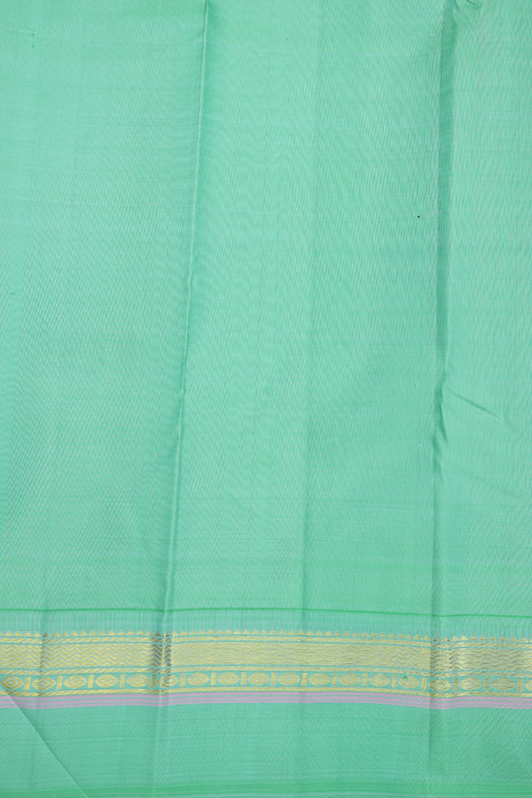 Kanchipuram Silk Saree In Royal Purple With Contrast Border