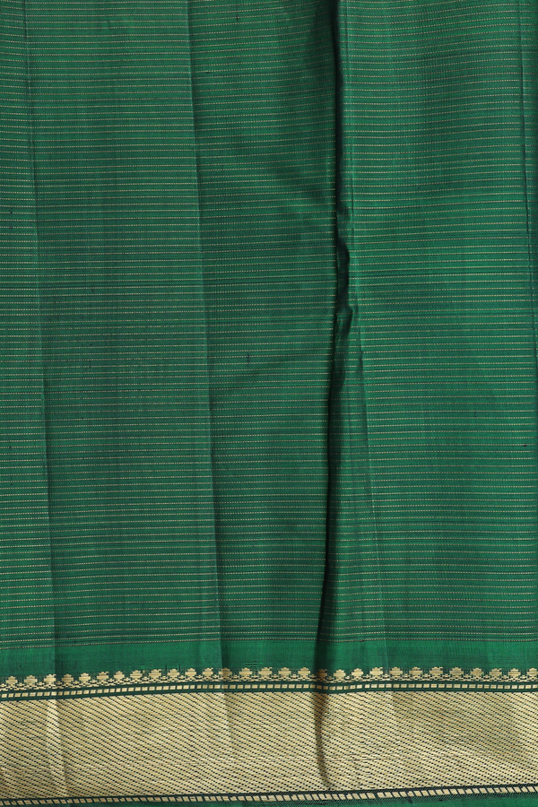 Kanchipuram Silk Saree In Grey With Checks Design