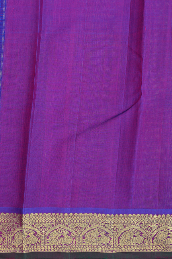Kanchipuram Silk Saree In Rose Red With Contrast Border
