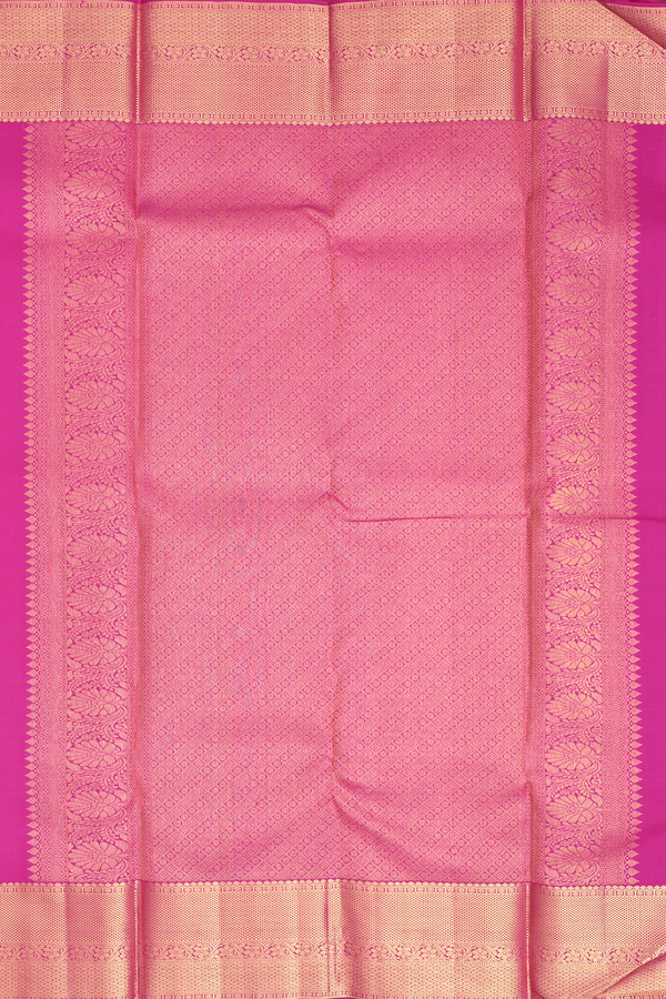 Kanchipuram Silk Saree In Purple With Jacquard Pattern