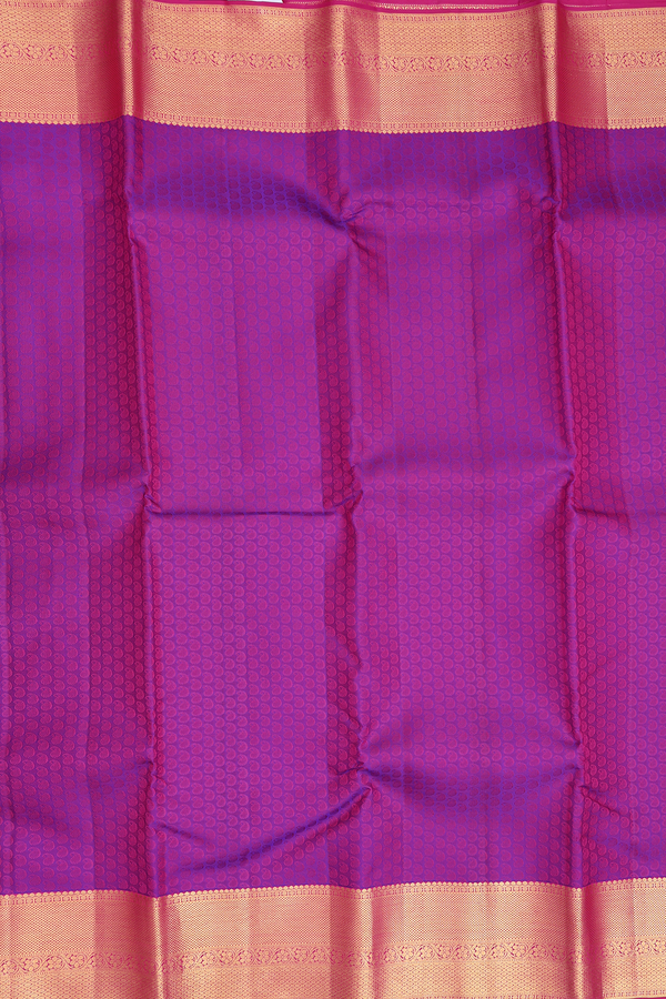Kanchipuram Silk Saree In Purple With Jacquard Pattern