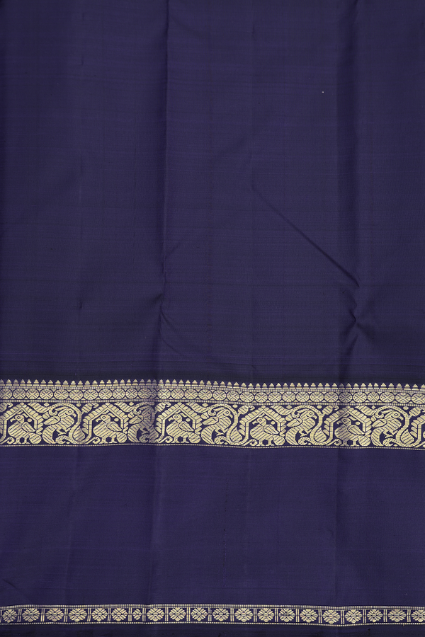 Kanchipuram Silk Saree In Lotus Pink With Peacock Buttas