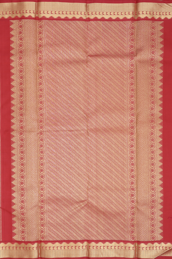 Kanchipuram Silk Saree In Royal Blue With Korvai Border