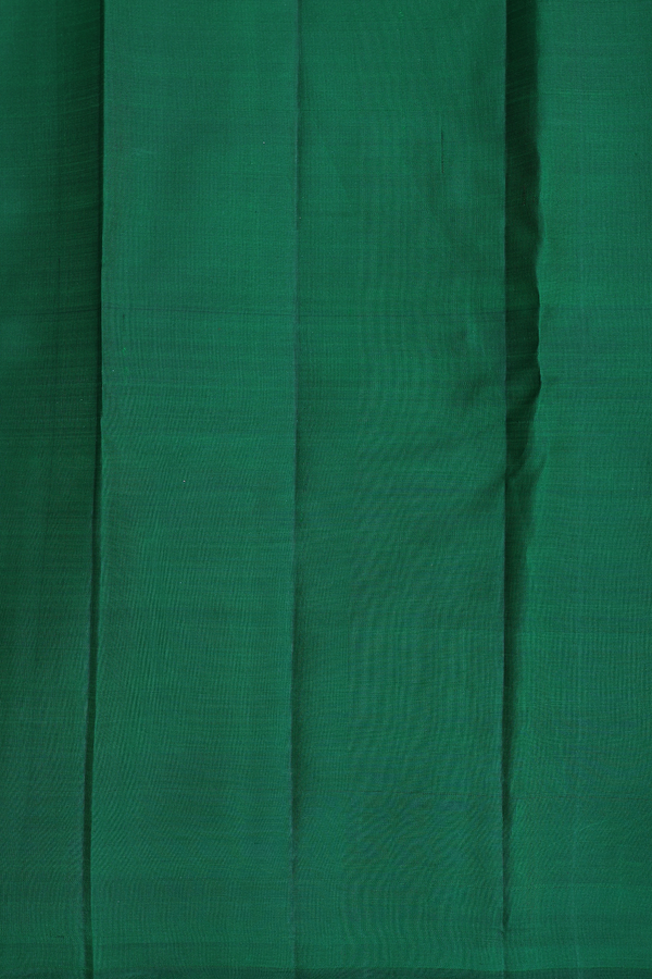 Kanchipuram Silk Saree In Royal Blue With Peacock Buttas
