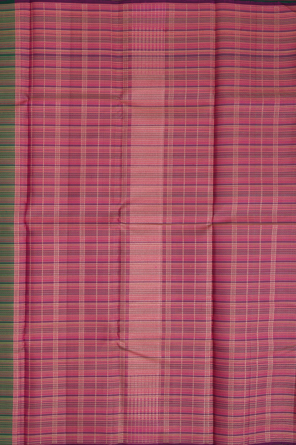 Kanchipuram Silk Saree In Multicolor With Stripes Design