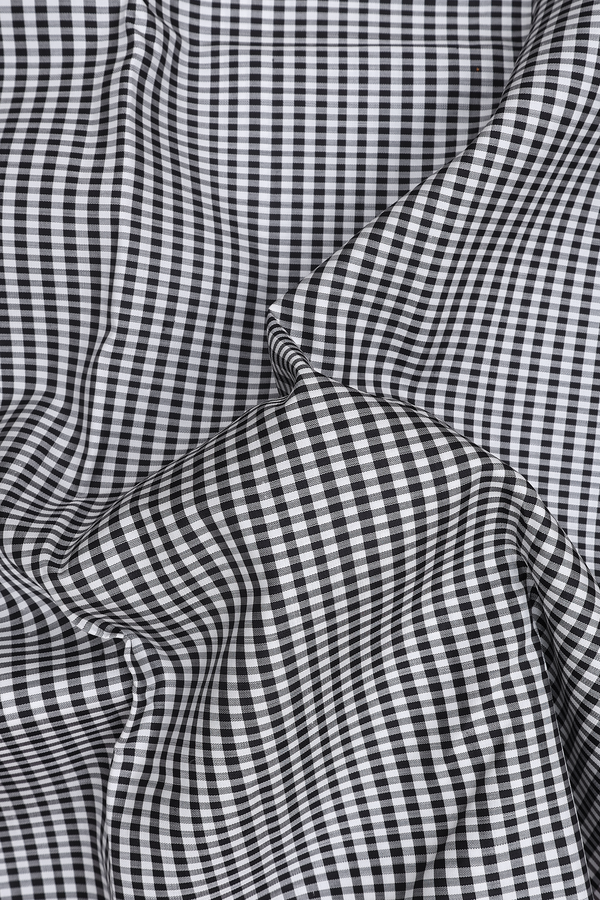 Kanchipuram Silk Saree In Black And White With Checks Design