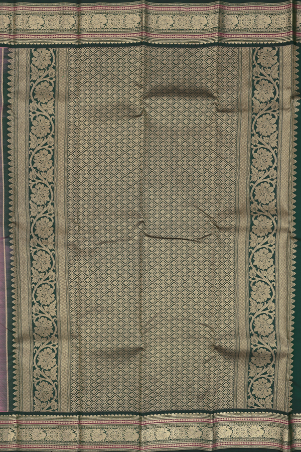 kanchipuram Silk Saree In Pink With Peacock Buttas