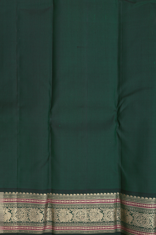 kanchipuram Silk Saree In Pink With Peacock Buttas