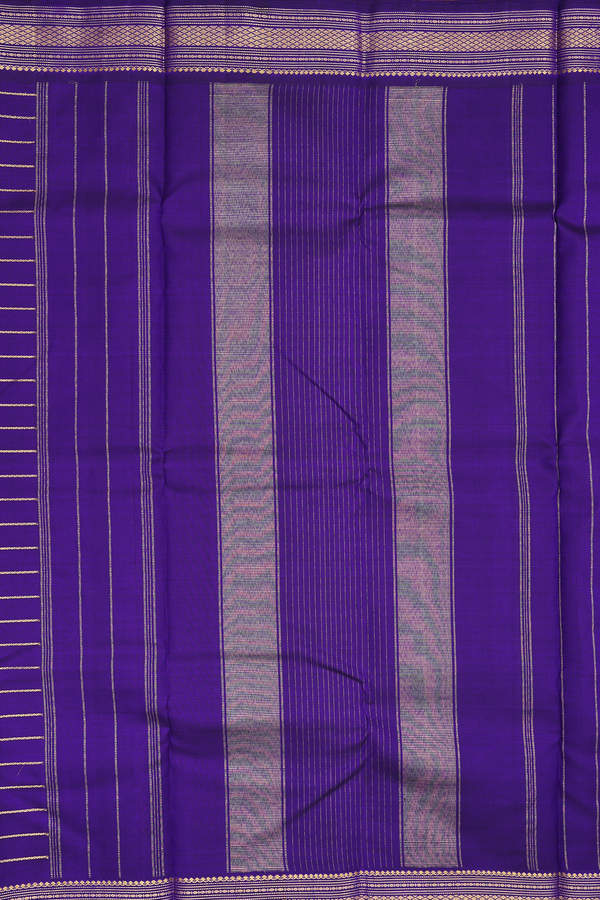 Kanchipuram Silk Saree In Royal Blue With Neli Design