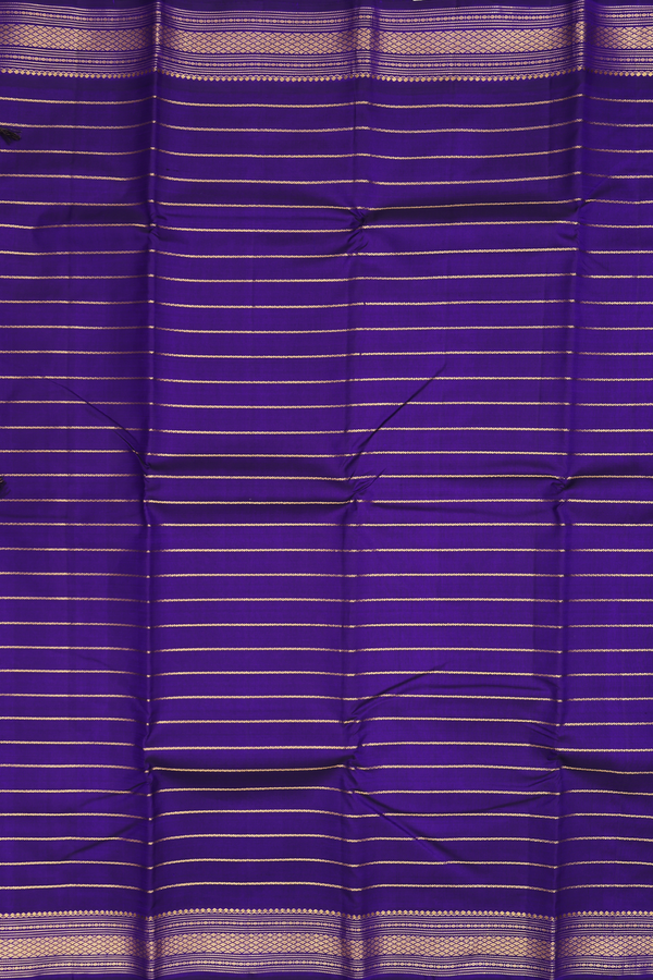 Kanchipuram Silk Saree In Royal Blue With Neli Design