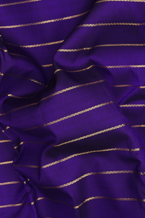Kanchipuram Silk Saree In Royal Blue With Neli Design