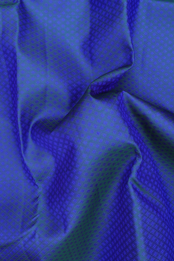 Kanchipuram Silk Saree In Blue With Jacquard Pattern