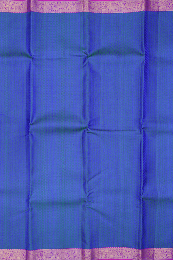 Kanchipuram Silk Saree In Royal Blue With Jacquard Pattern