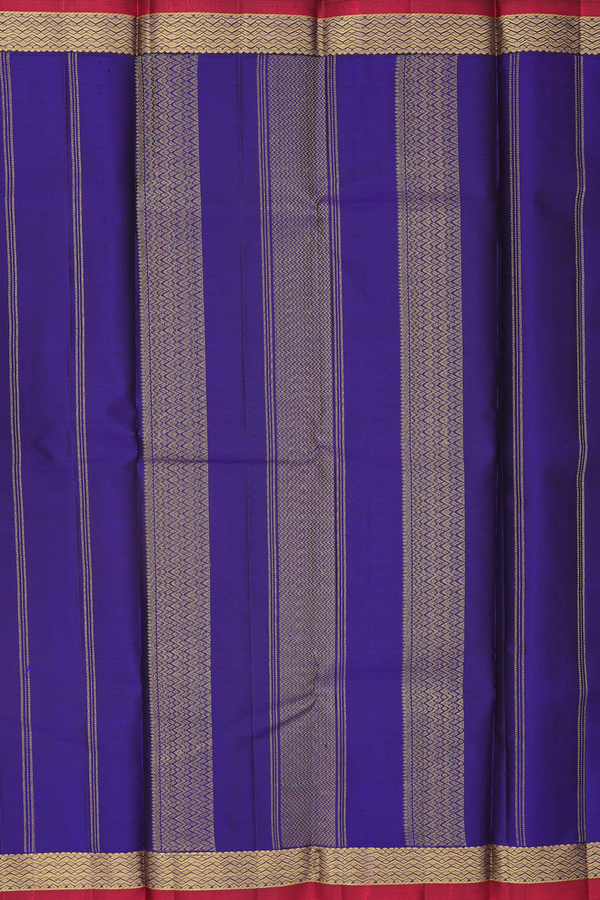 Kanchipuram Silk Saree In Dusty Purple With Paisley Buttas