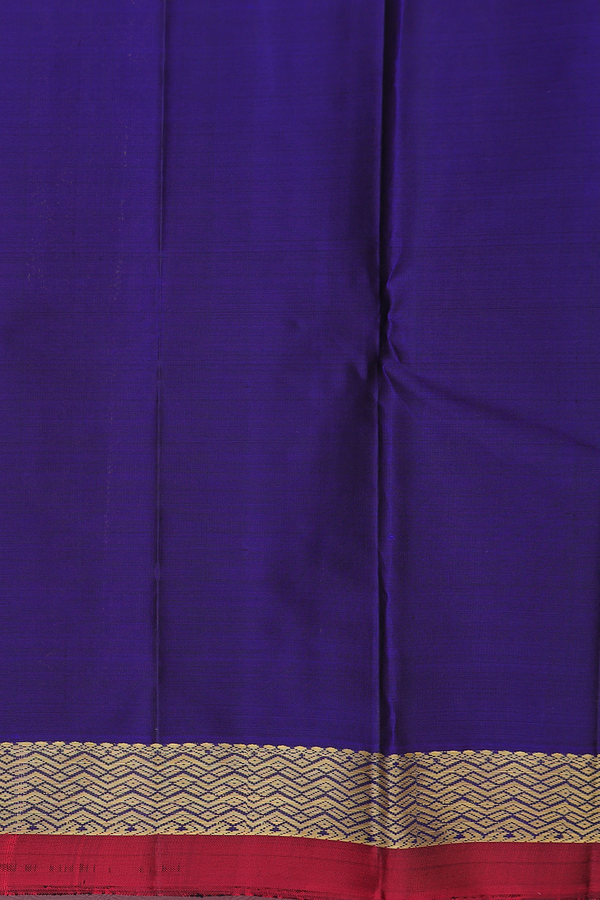 Kanchipuram Silk Saree In Dusty Purple With Paisley Buttas