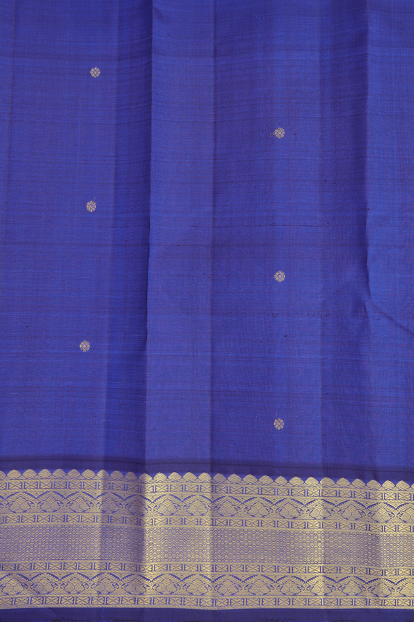 Kanchipuram Silk Saree In Pastel Grey With Checks Design