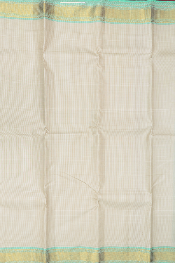Kanchipuram Silk Saree In Brown And White With Kasa Kasa Kattam
