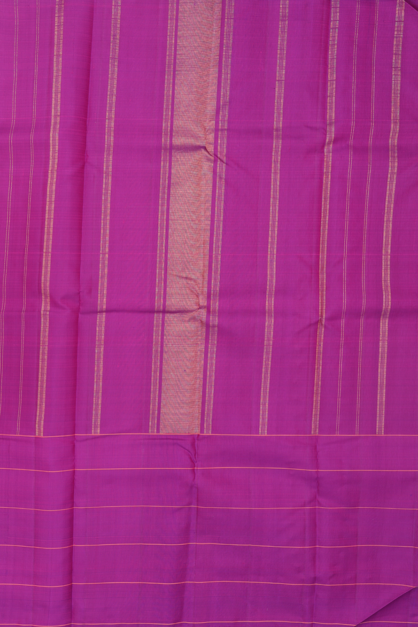 Kanchipuram Silk Saree In Green With Checks Design
