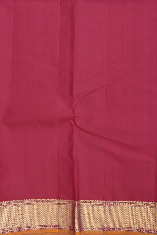Kanchipuram Silk Saree In Dual Tone With Contrast Border
