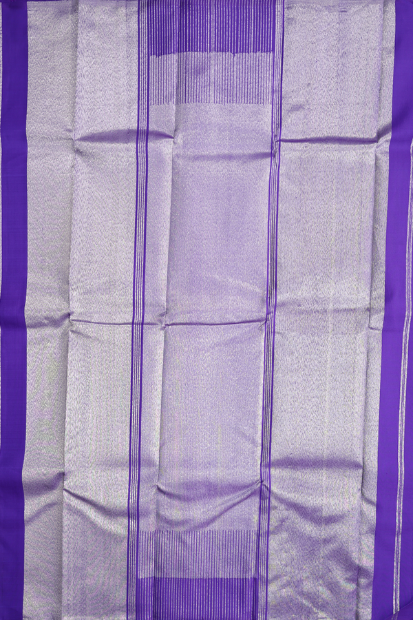 Kanchipuram Silk Saree In Royal Purple With Temple Border