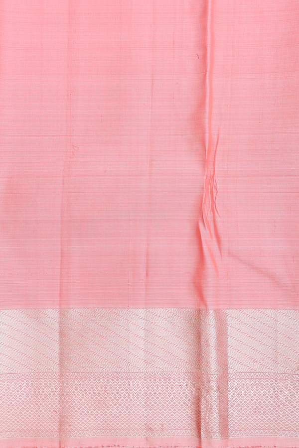 Kanchipuram Silk Saree In Peach Pink With Brocade Design