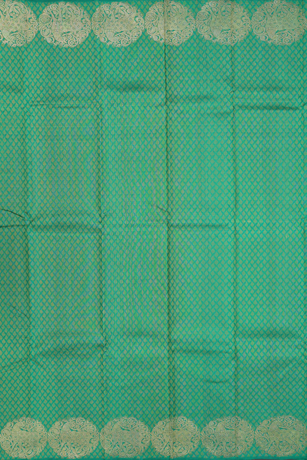 Kanchipuram Silk Saree In Green With Jacquard Pattern