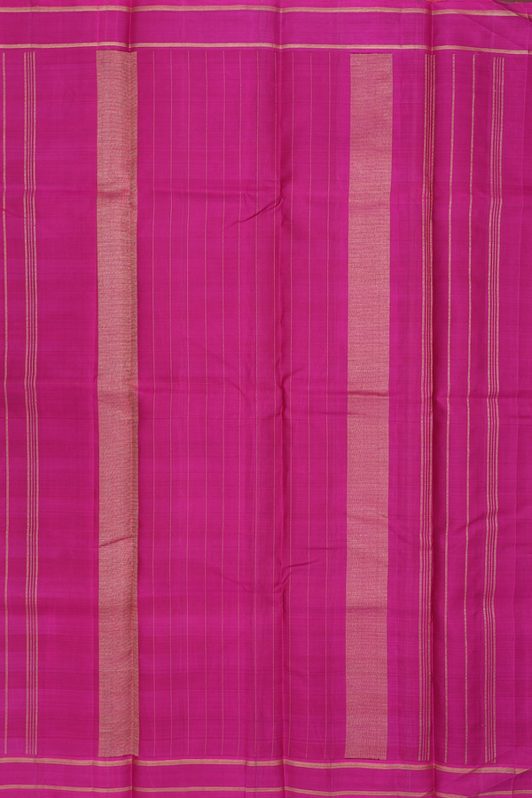 Kanchipuram Silk Saree Green And Yellow With Checks Design