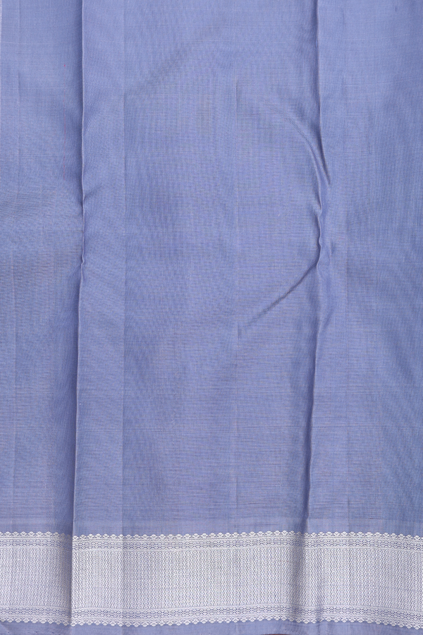 Kanchipuram Silk Saree In Blue With Brocade Design