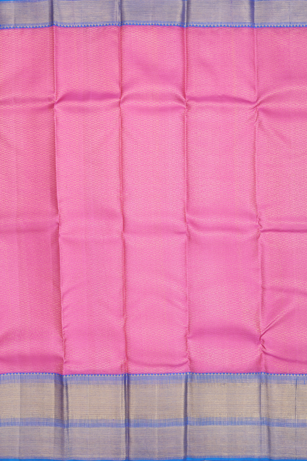 Kanchipuram Silk Saree In Pink With Brocade Design