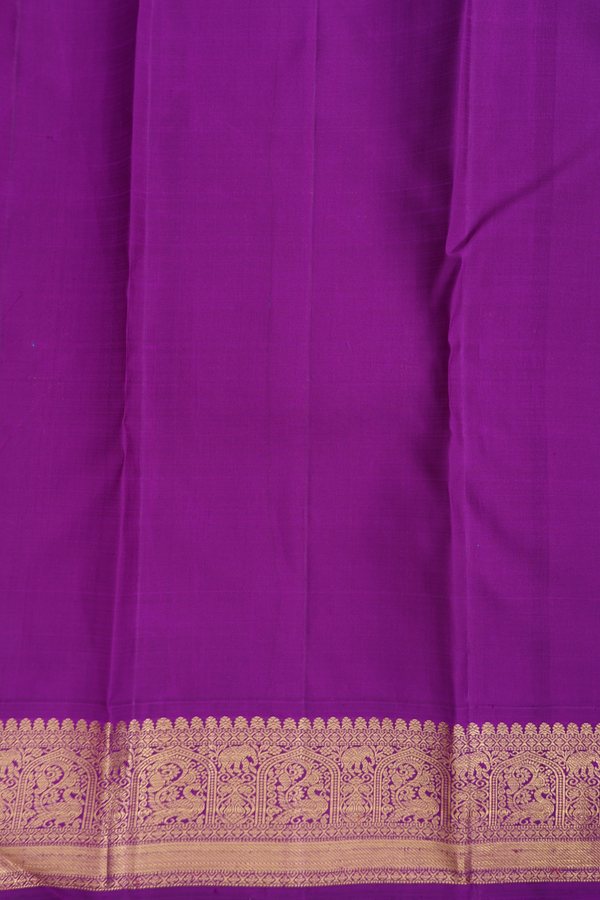 Kanchipuram Silk Saree In Blue With Brocade Design