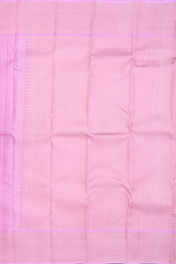 Kanchipuram Silk Saree In Pink With Brocade Design