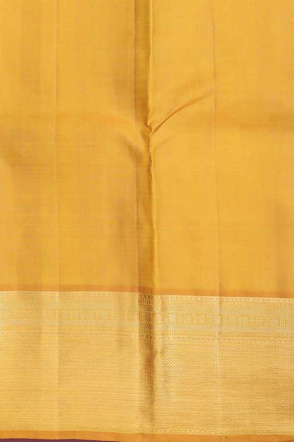 Kanchipuram Silk Saree In Purple With Jacquard Pattern