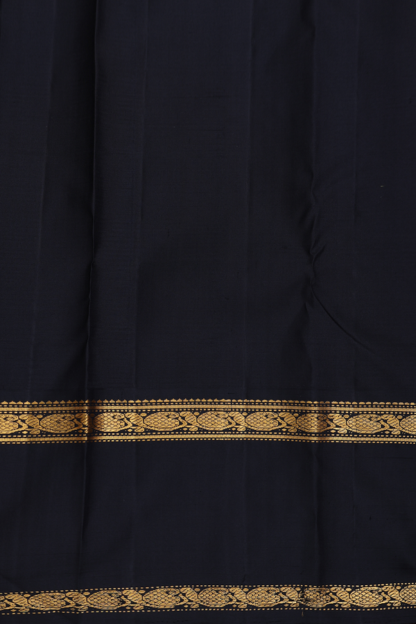 Kanchipuram Silk Saree In Orange And Magenta With Checks Design