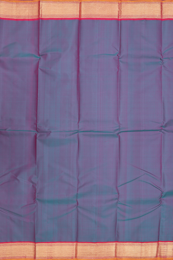 Kanchipuram Silk Saree In Dual Tone With Contrast Border