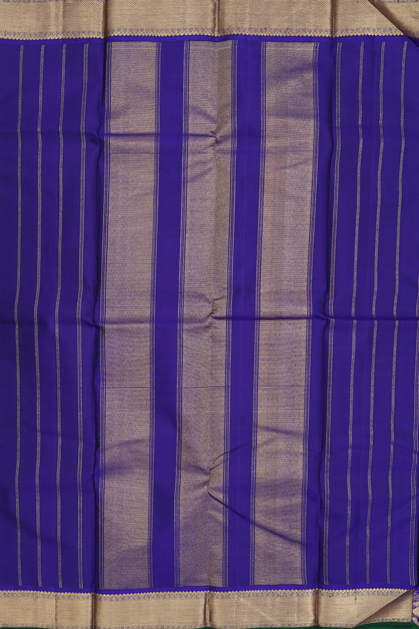 Kanchipuram Silk Saree In Black With Contrast Border