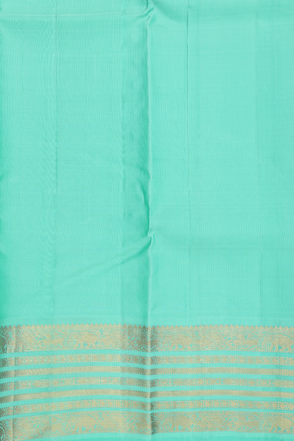 Kanchipuram Silk Saree In Light Brown With Zari Buttas