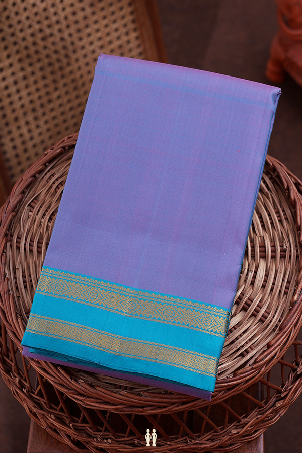 Kanchipuram Silk Saree In Dual Tone With Contrast Border