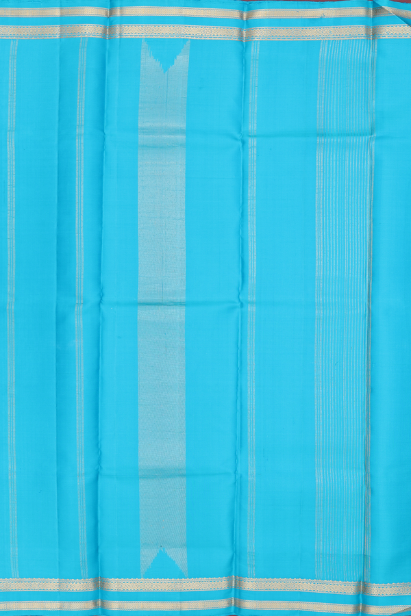 Kanchipuram Silk Saree In Dual Tone With Contrast Border