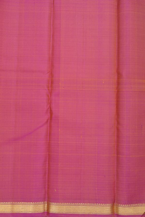 Kanchipuram Silk Saree In Yellow With Checks Design
