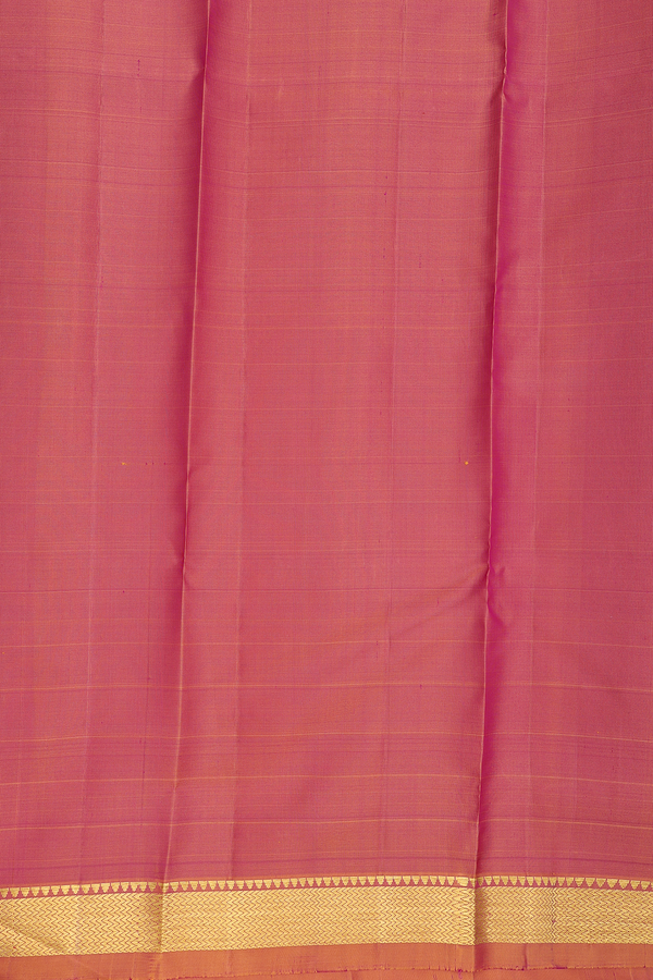 Kanchipuram Silk Saree In Mulberry Purple With Checks Design