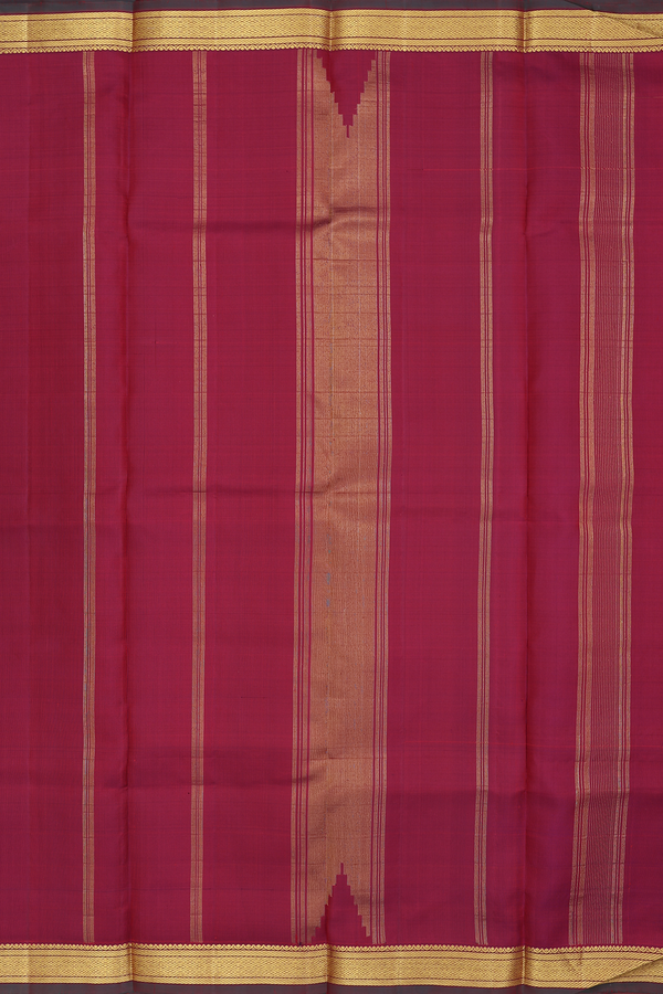 Kanchipuram Silk Saree In Pink With Checks Design