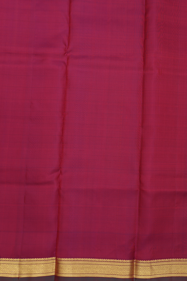 Kanchipuram Silk Saree In Pink With Checks Design