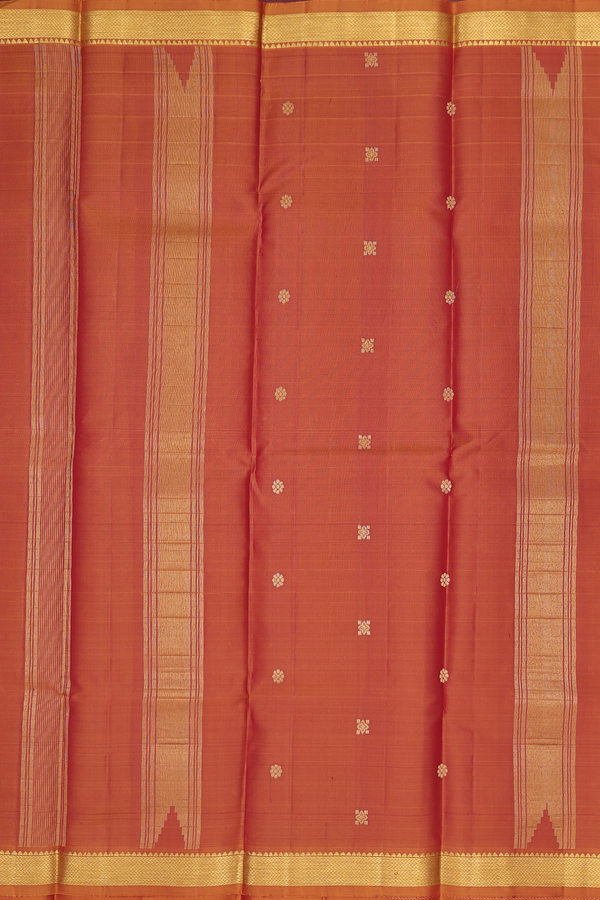 Kanchipuram Silk Saree In Manthulir With Checks Design