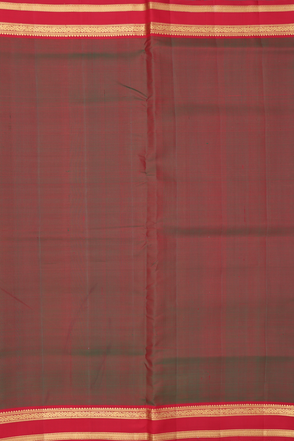 Kanchipuram Nine Yards Silk In Manthulir With Contrast Border