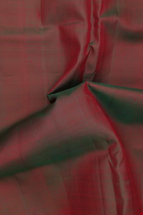 Kanchipuram Nine Yards Silk In Manthulir With Contrast Border