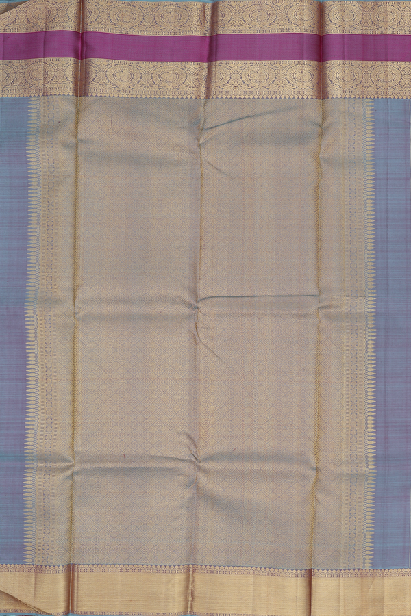 Kanchipuram Silk Saree In Dual Tone With Jacquard Pattern